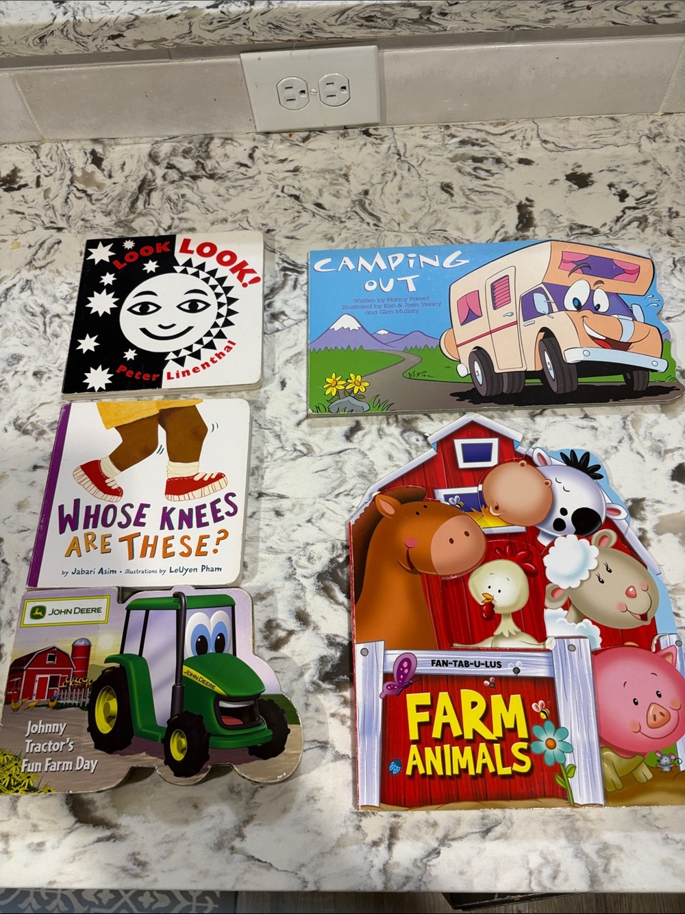John Deere Green Tractor Board Book with Colorful Farm Animal & Kids Stories